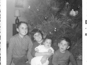 1961 Christmas Dave, Mary, Zann, John.jpg